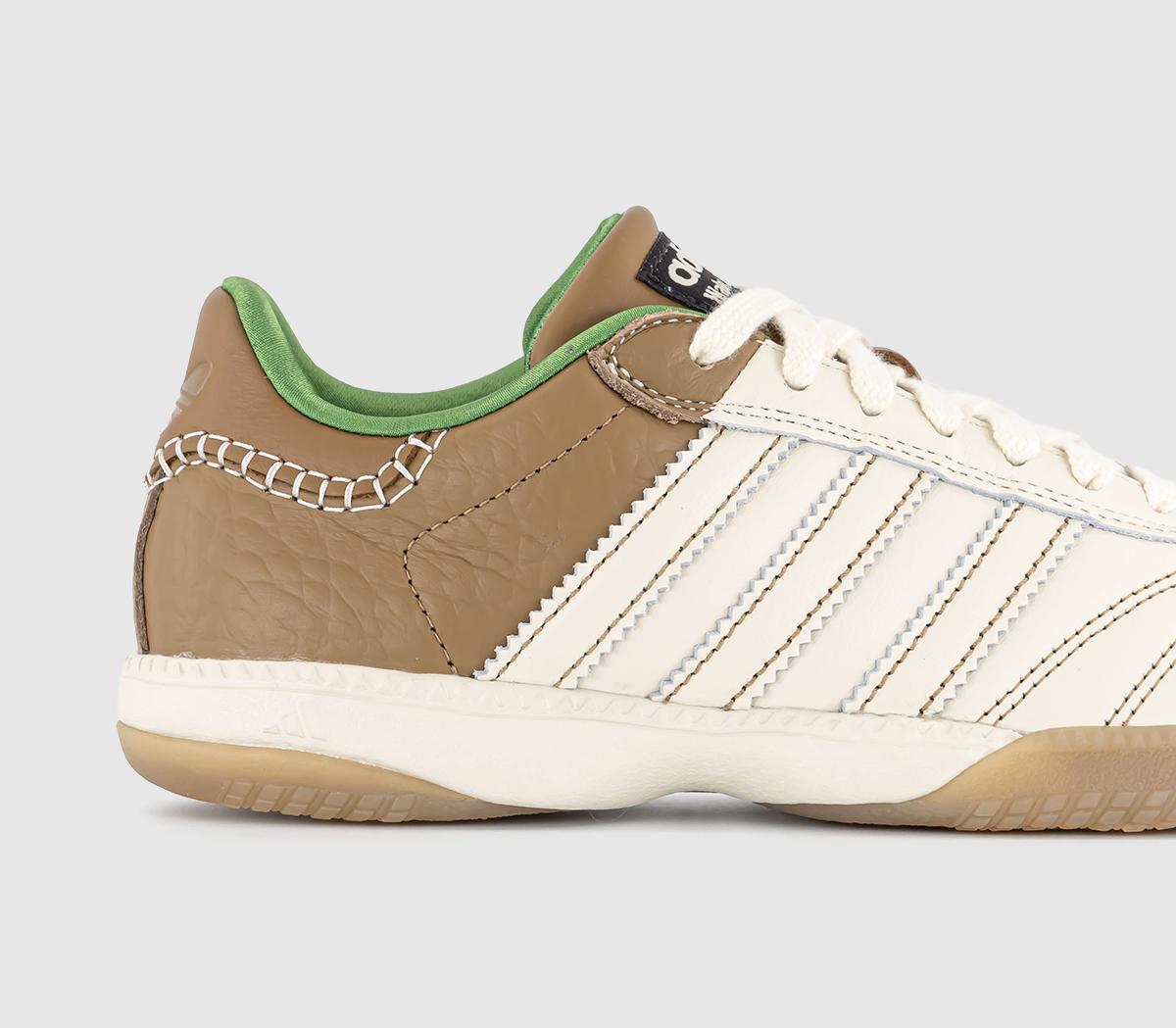 adidas ConsortiumWales Bonner MN Samba TrainersWonder White Raw Desert Crew Green