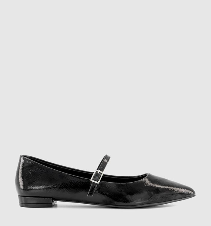OFFICE Freddie Pointed Toe Mary Jane Shoes Black Patent