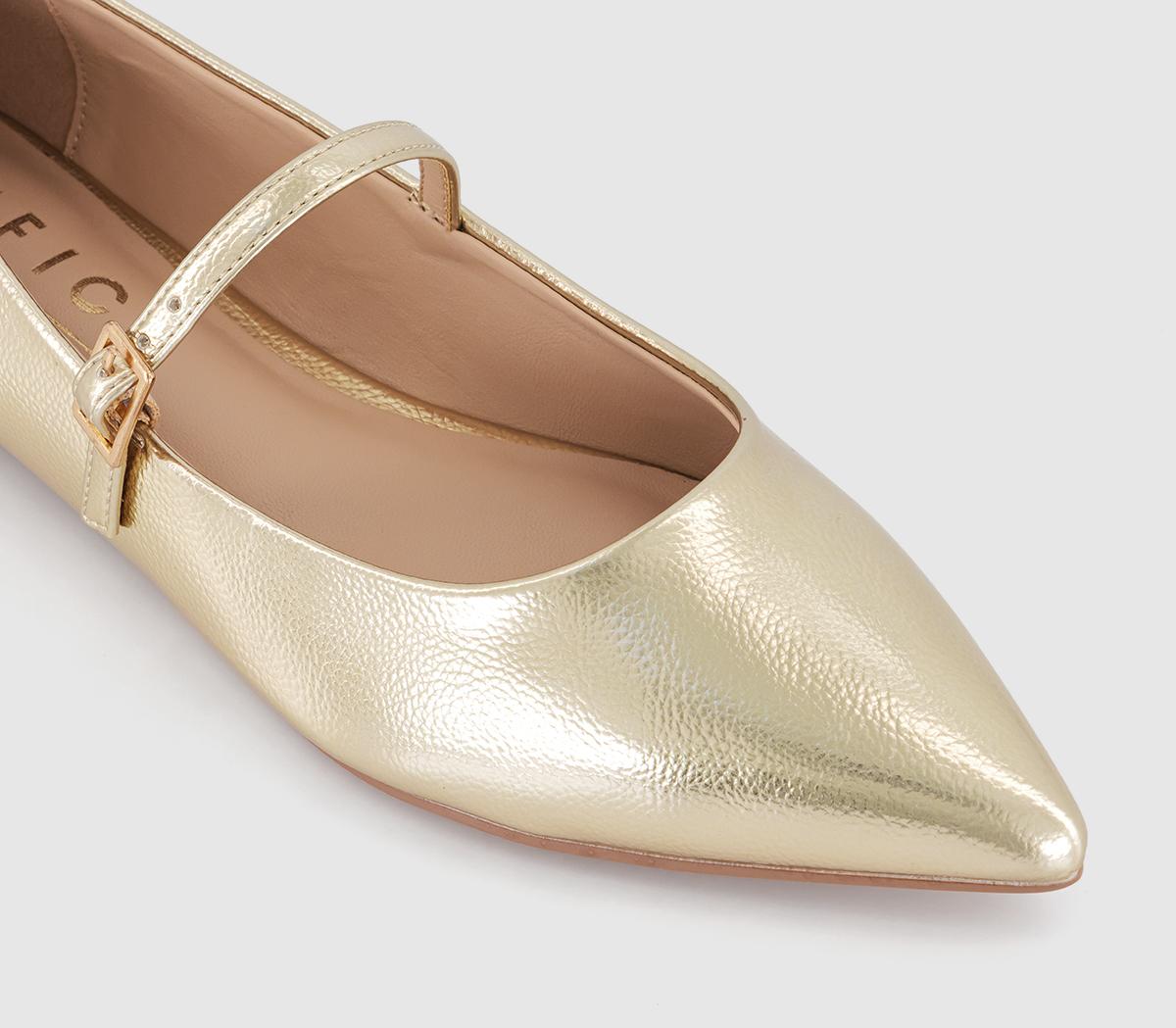 OFFICEFreddie Pointed Toe Mary Jane Shoes OFFICEFreddie Pointed Toe Mary Jane ShoesGold