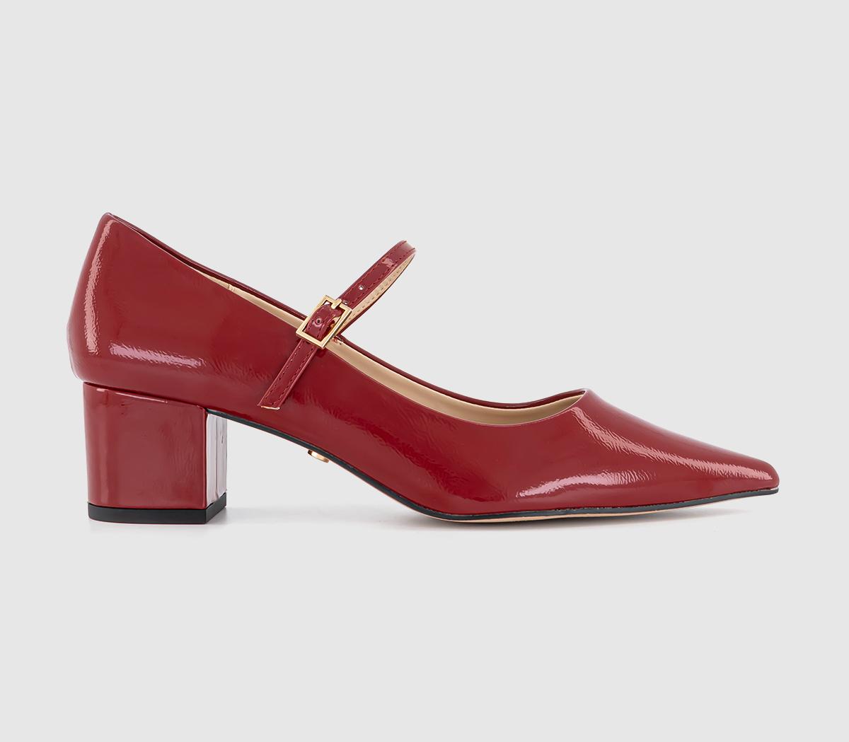 OFFICEMinty Pointed Toe Mary JanesRed