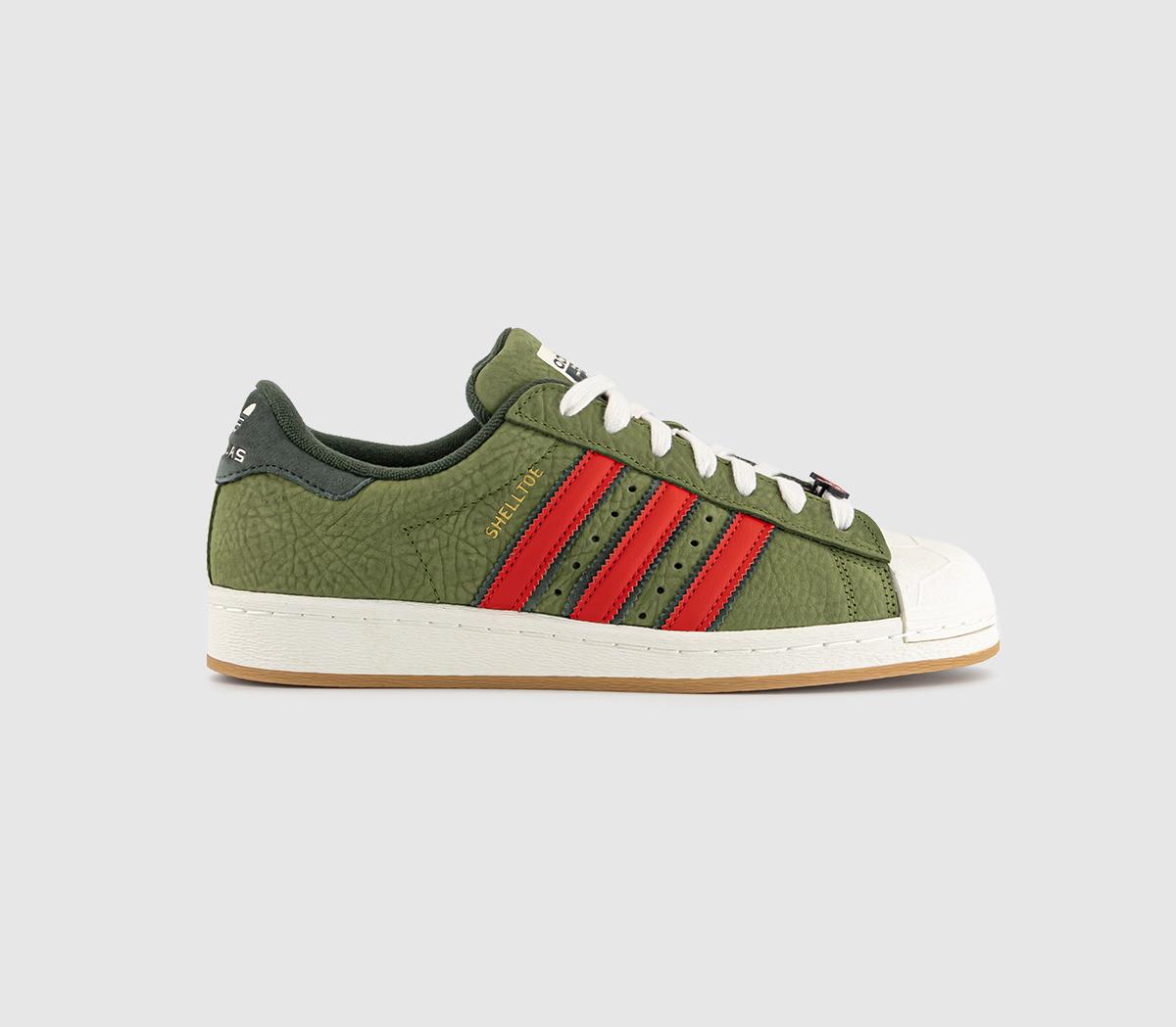 adidas TMNT Shelltoe Trainers Green Gum Unisex Sports