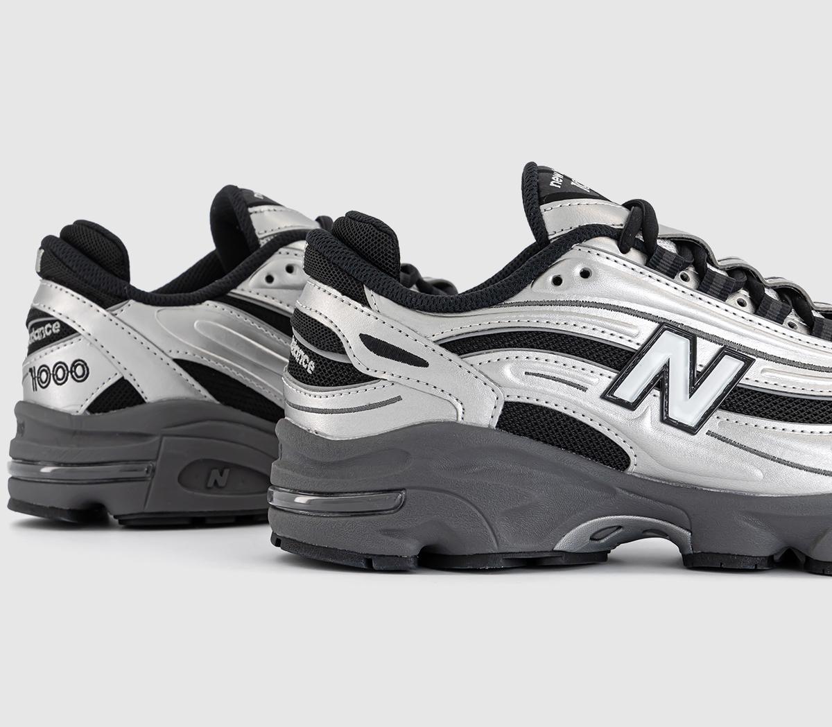 New Balance 1000 Trainers Silver Metallic Green - Unisex Sports