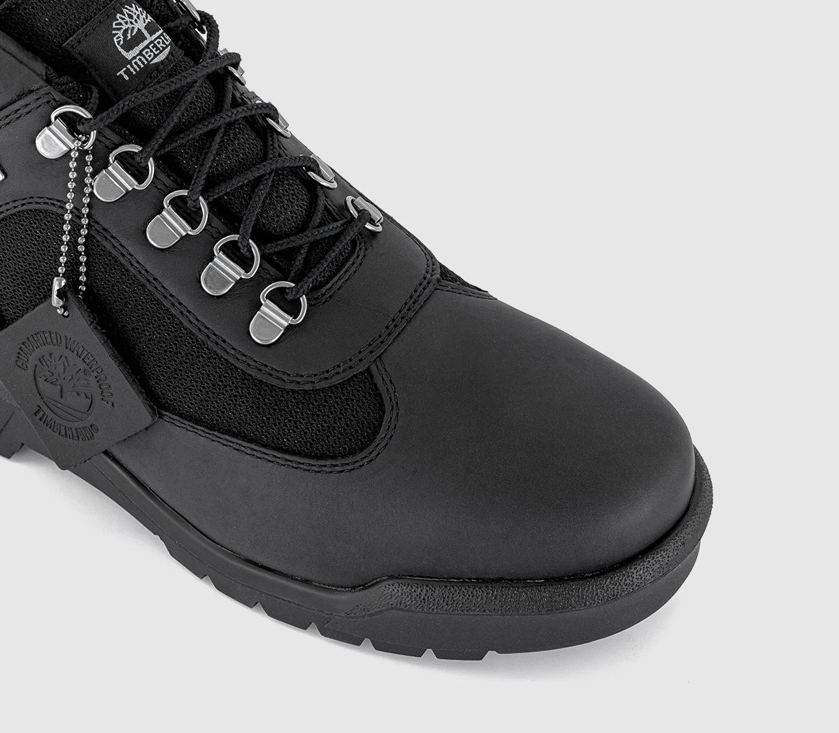 Timberland Field Mid Lace Up Boots Black - Men's Boots