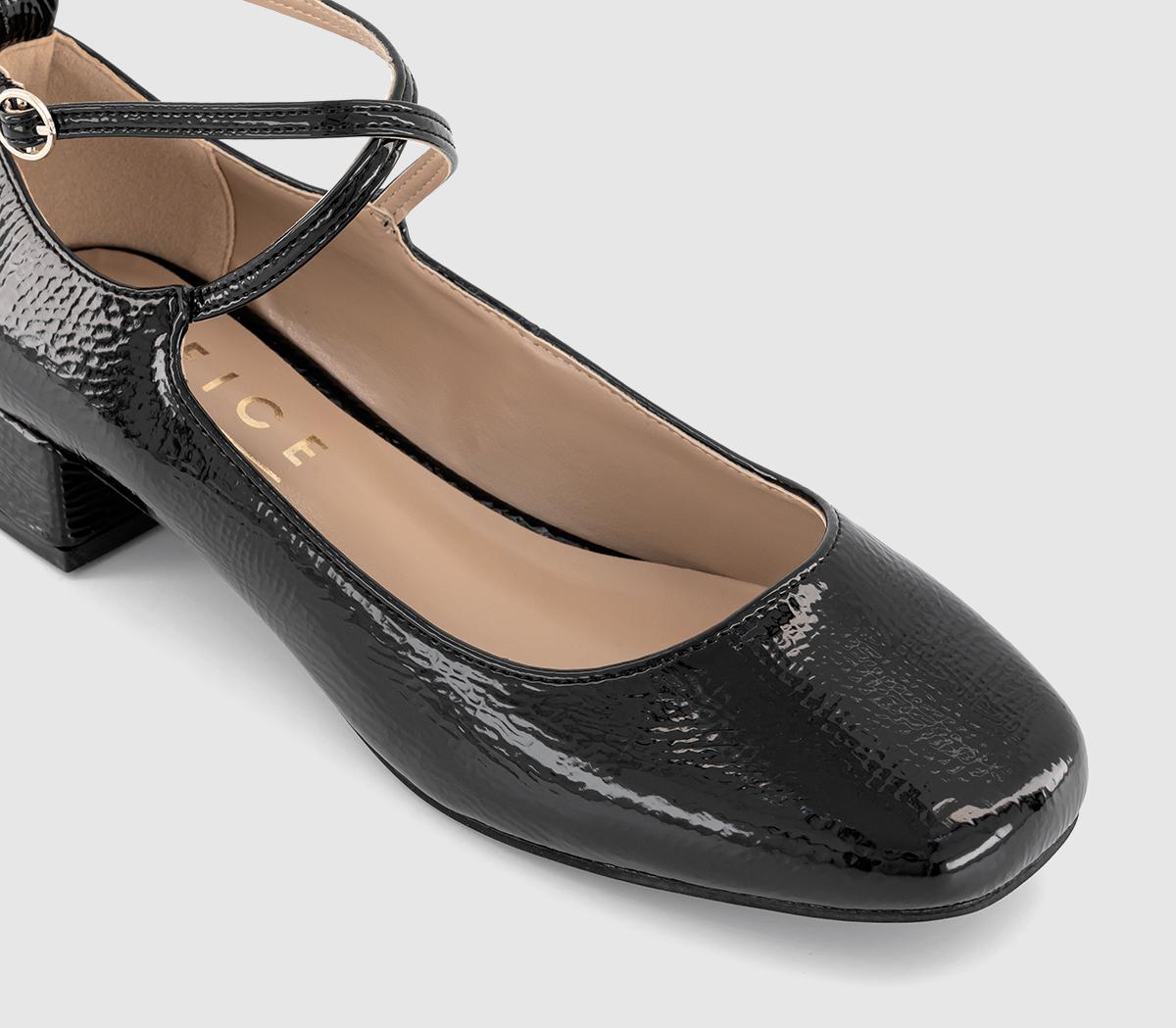 OFFICEFrancesca Cross Over Ankle Strap Mary Jane Shoes OFFICEFrancesca Cross Over Ankle Strap Mary Jane ShoesBlack Patent