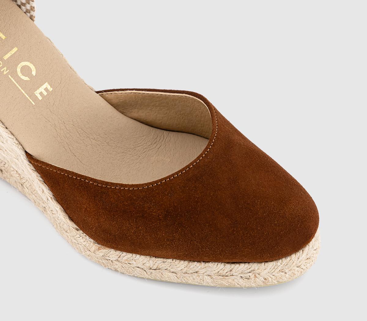 OFFICE Marmalade Ankle Tie Espadrille Wedge Heels OFFICE Marmalade Ankle Tie Espadrille Wedge Heels Tan