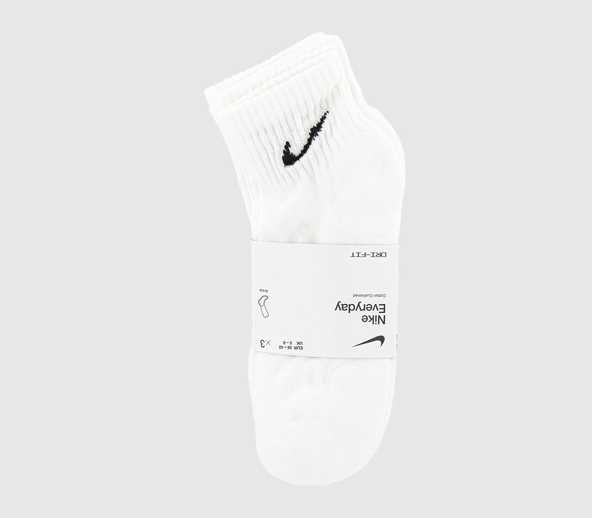 Nike Training Ankle Socks 3 Pairs White Black - Socks