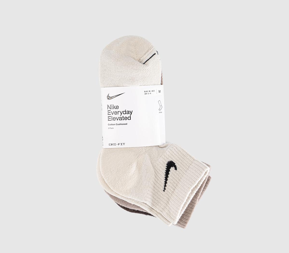 NikeTraining Ankle Socks 3 PairsChoc Neautral Milk