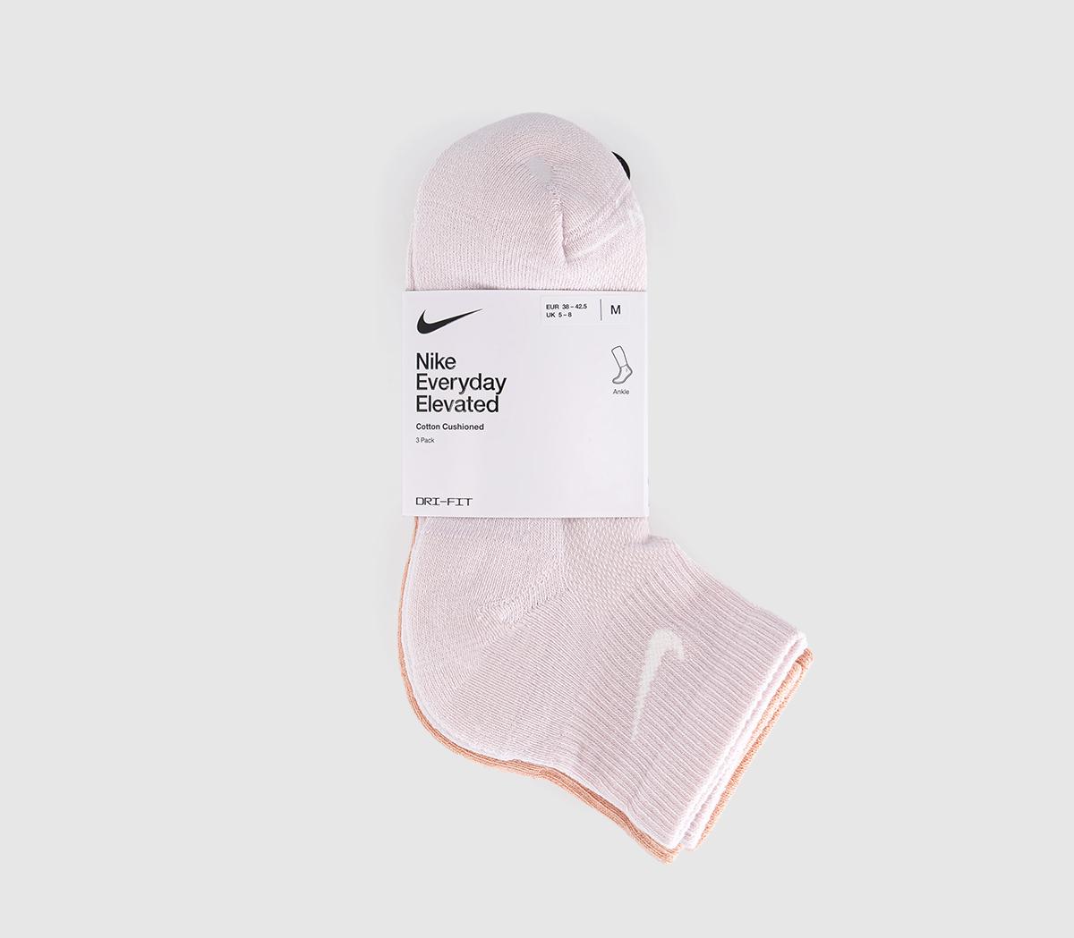 NikeTraining Ankle Socks 3 PairsMulti Orange Pink
