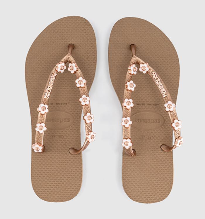 Havaianas Slim Stylish Flip Flops Rose Gold