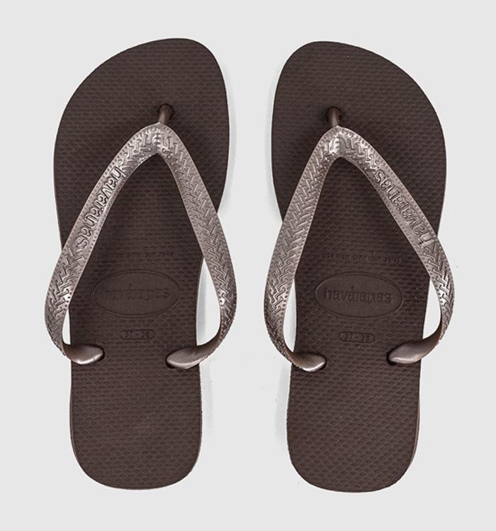 Havaianas Top Tiras Flip Flops Dark Brown