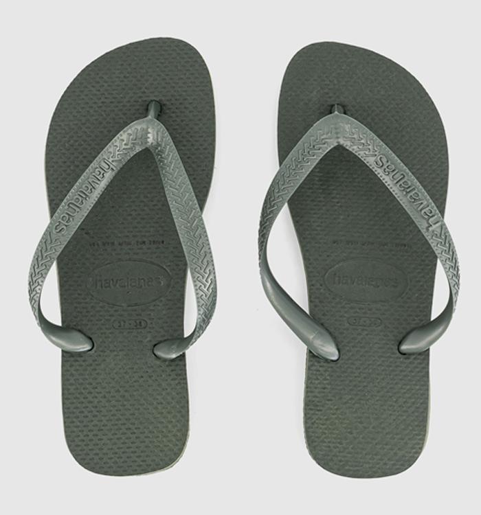 Havaianas Top Tiras Flip Flops Green Olive