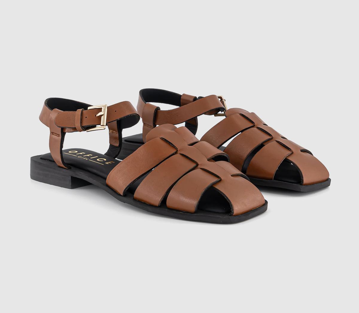 OFFICESovereign Gladiator SandalsTan Leather
