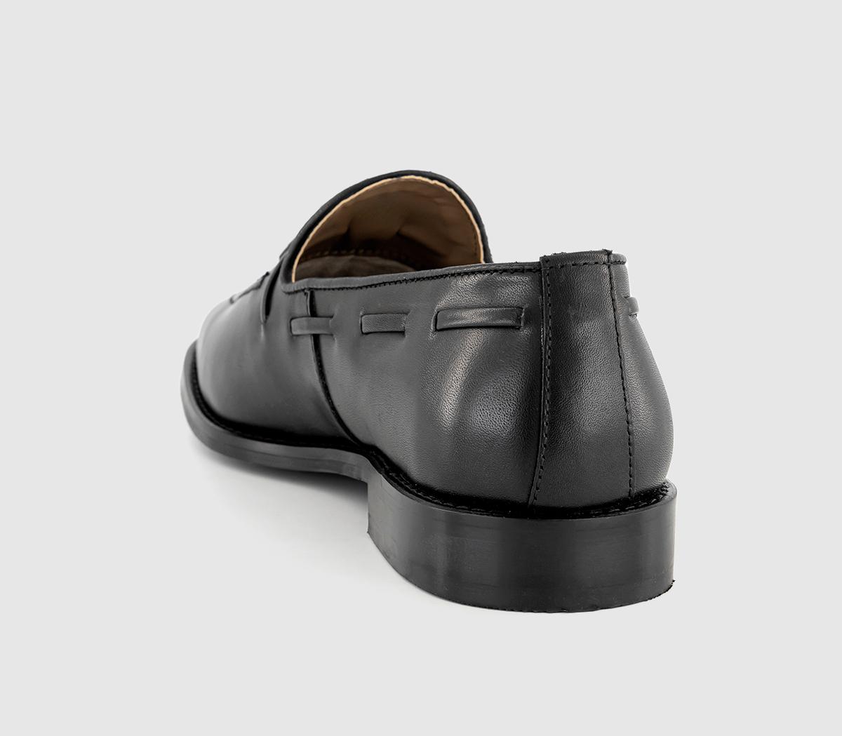 OFFICE Memory Tassel Loafers Black Leather - Men’s Smart Shoes