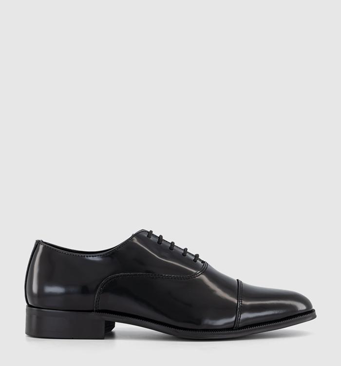 OFFICE Manor Toe Cap Oxford Shoes Black Leather