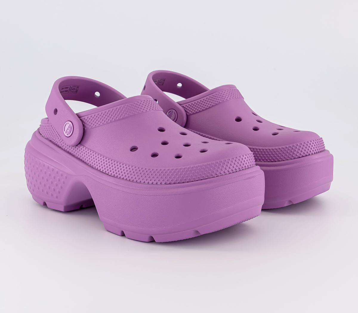 Crocs Womens Stomp Clog Bubble Pink, 5