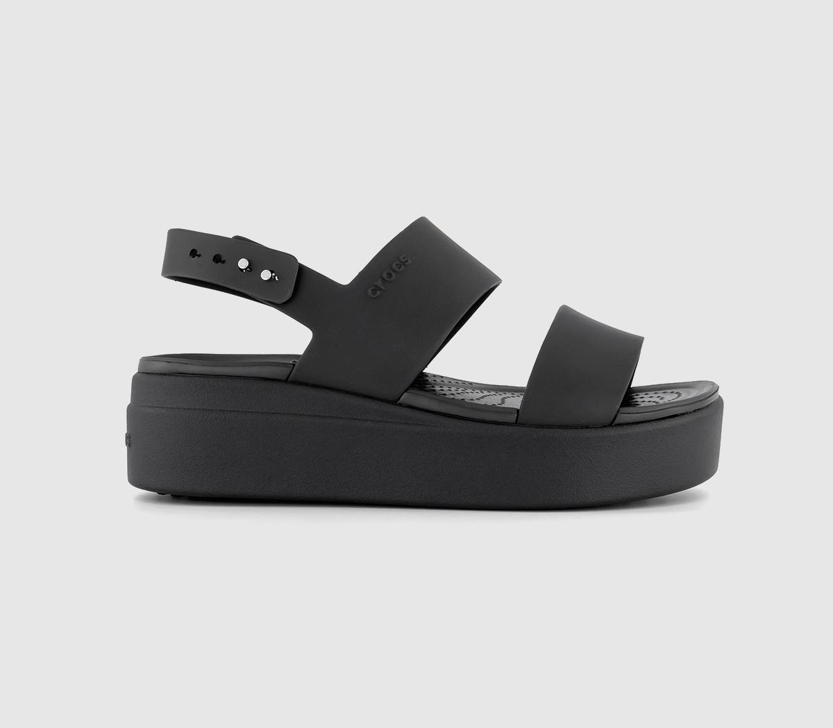 Brooklyn Low Wedge Sandals Black