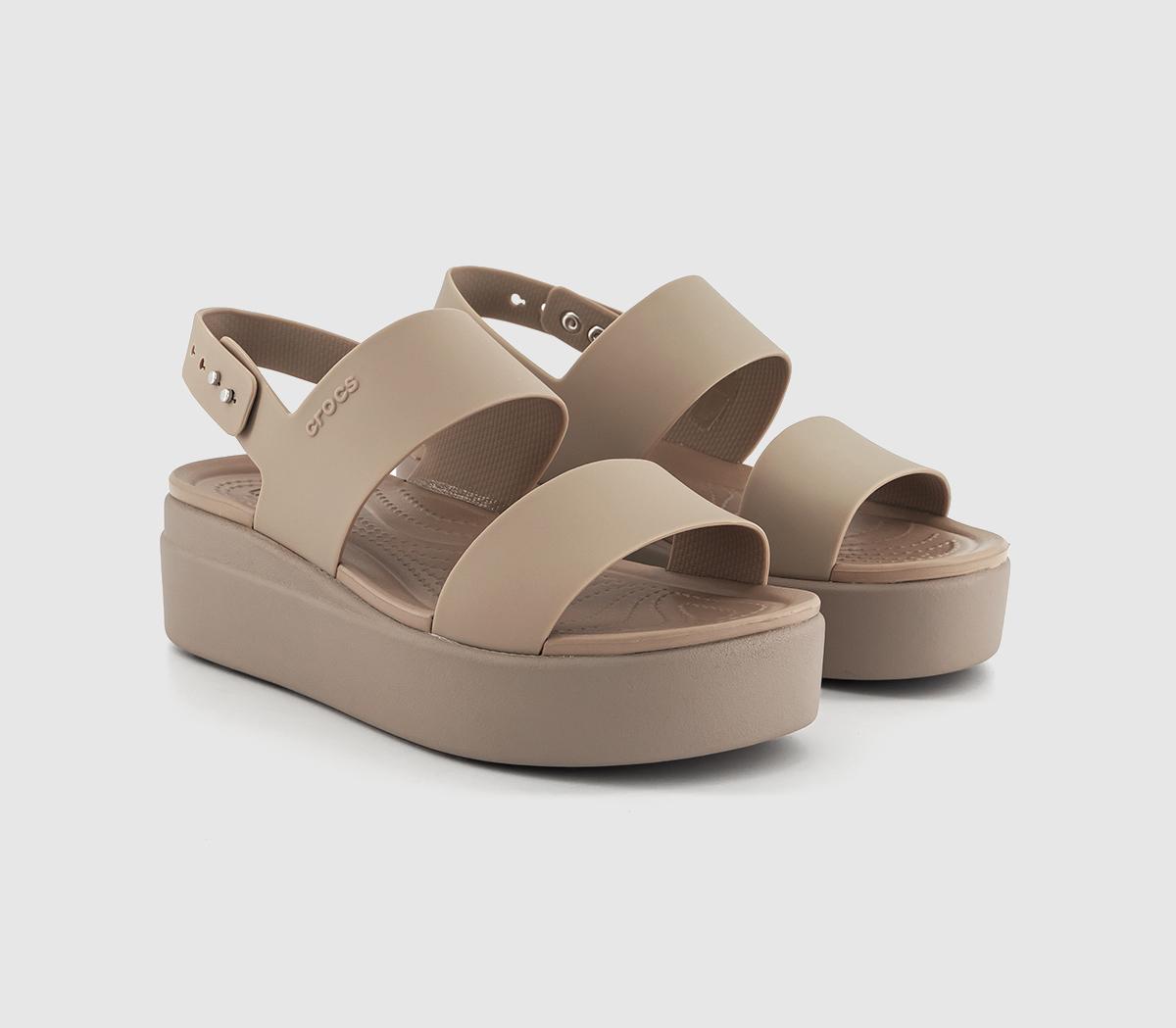 Crocs Brooklyn Low Wedge Sandals Crocs Brooklyn Low Wedge Sandals Latte Mushroom