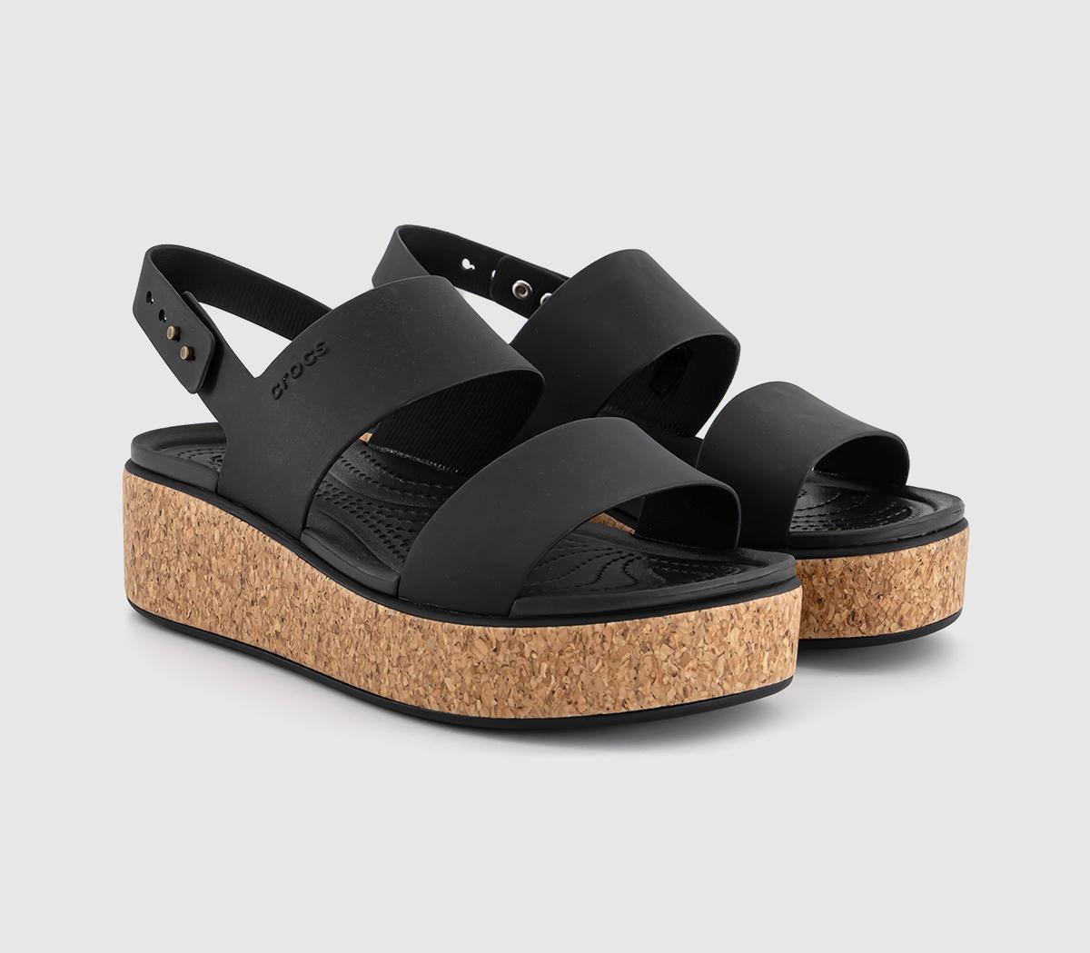 CrocsBrooklyn Low Wedge Sandals CrocsBrooklyn Low Wedge SandalsCork Black