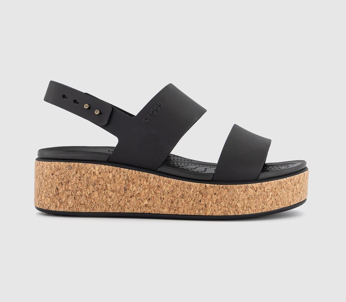 CrocsBrooklyn Low Wedge Sandals CrocsBrooklyn Low Wedge SandalsCork Black