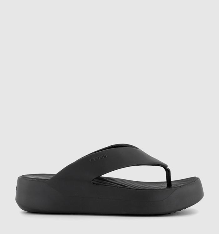 Crocs Getaway Platform Flip Flops Black