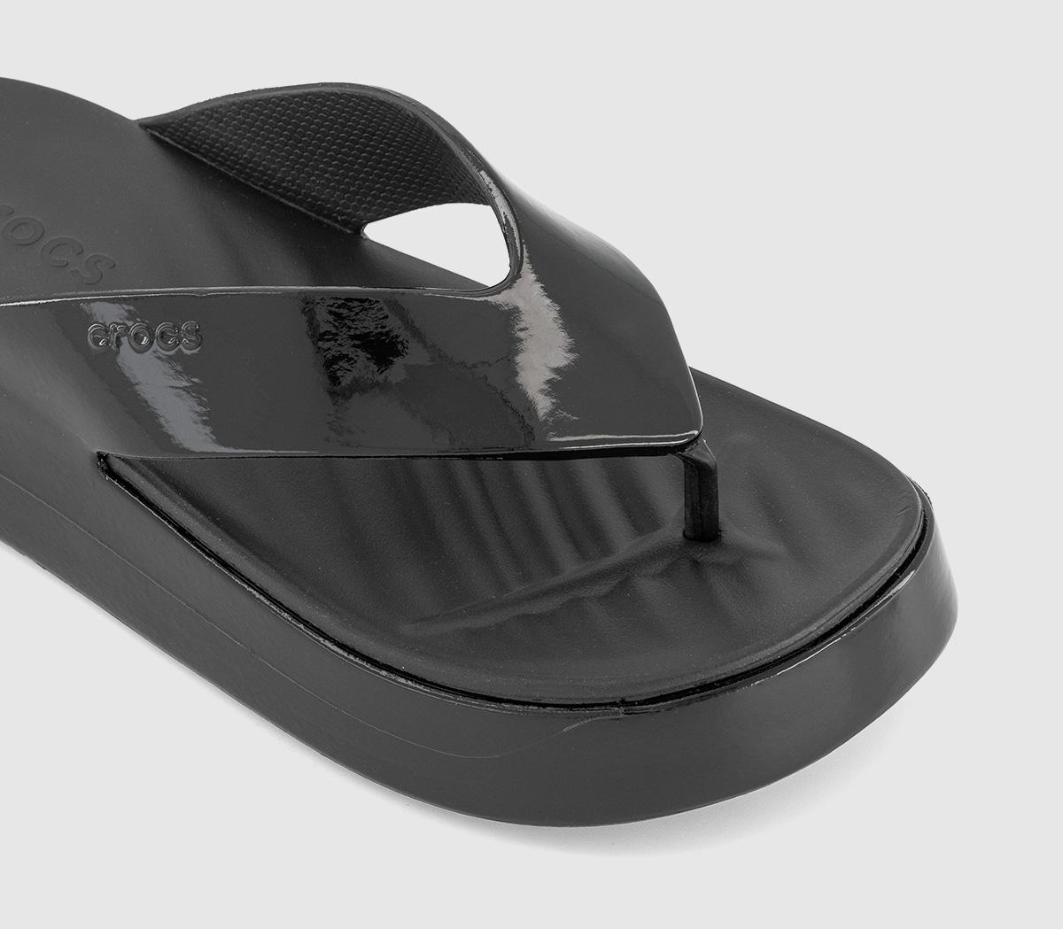 Crocs Getaway Platform Flip Flops Crocs Getaway Platform Flip Flops Patent Black