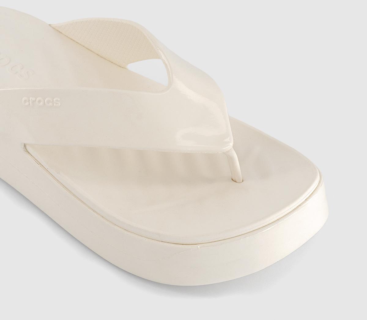 CrocsGetaway Platform Flip Flops CrocsGetaway Platform Flip FlopsChalk Patent