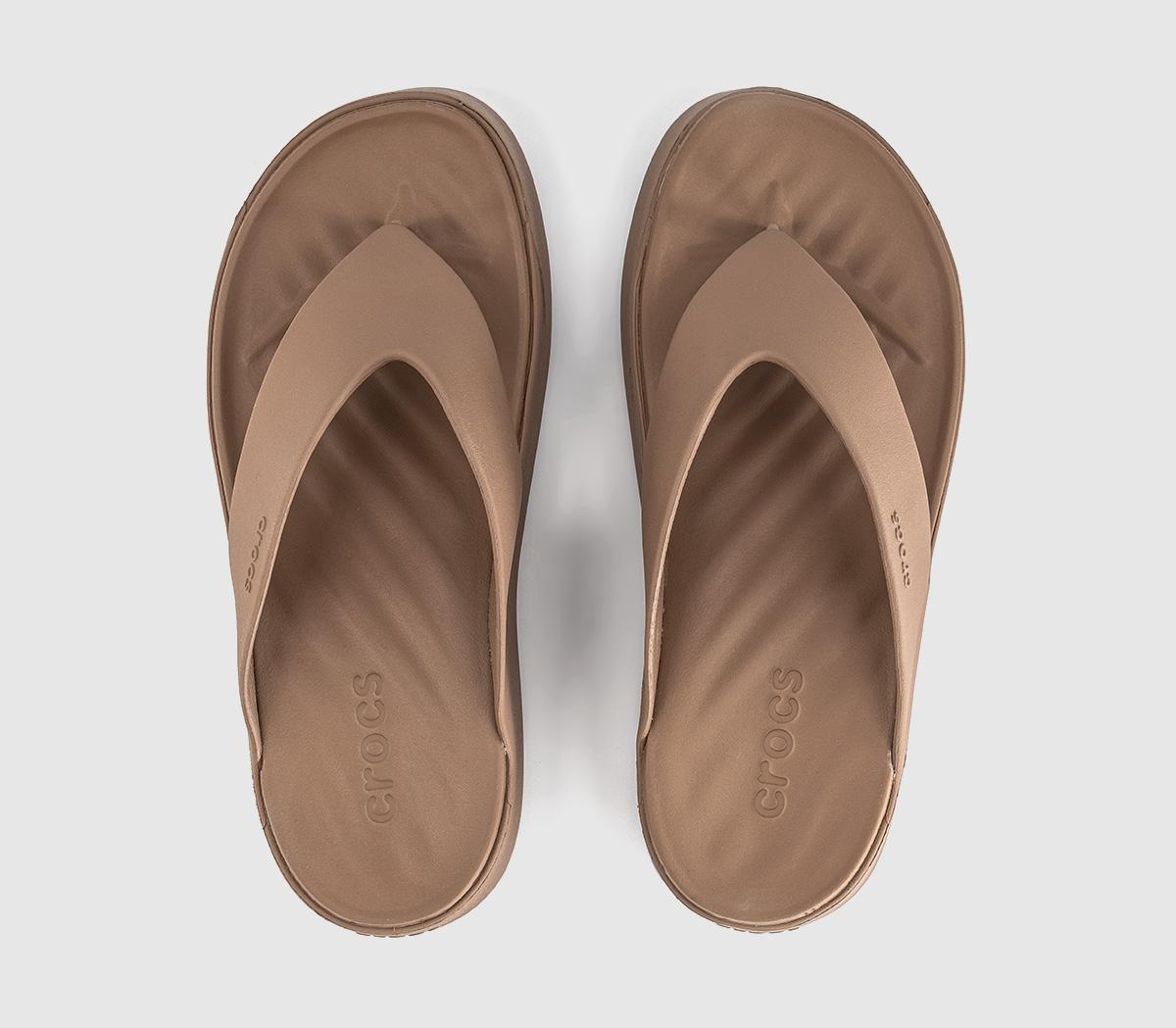 CrocsGetaway Platform Flip FlopsMilk Chocolate