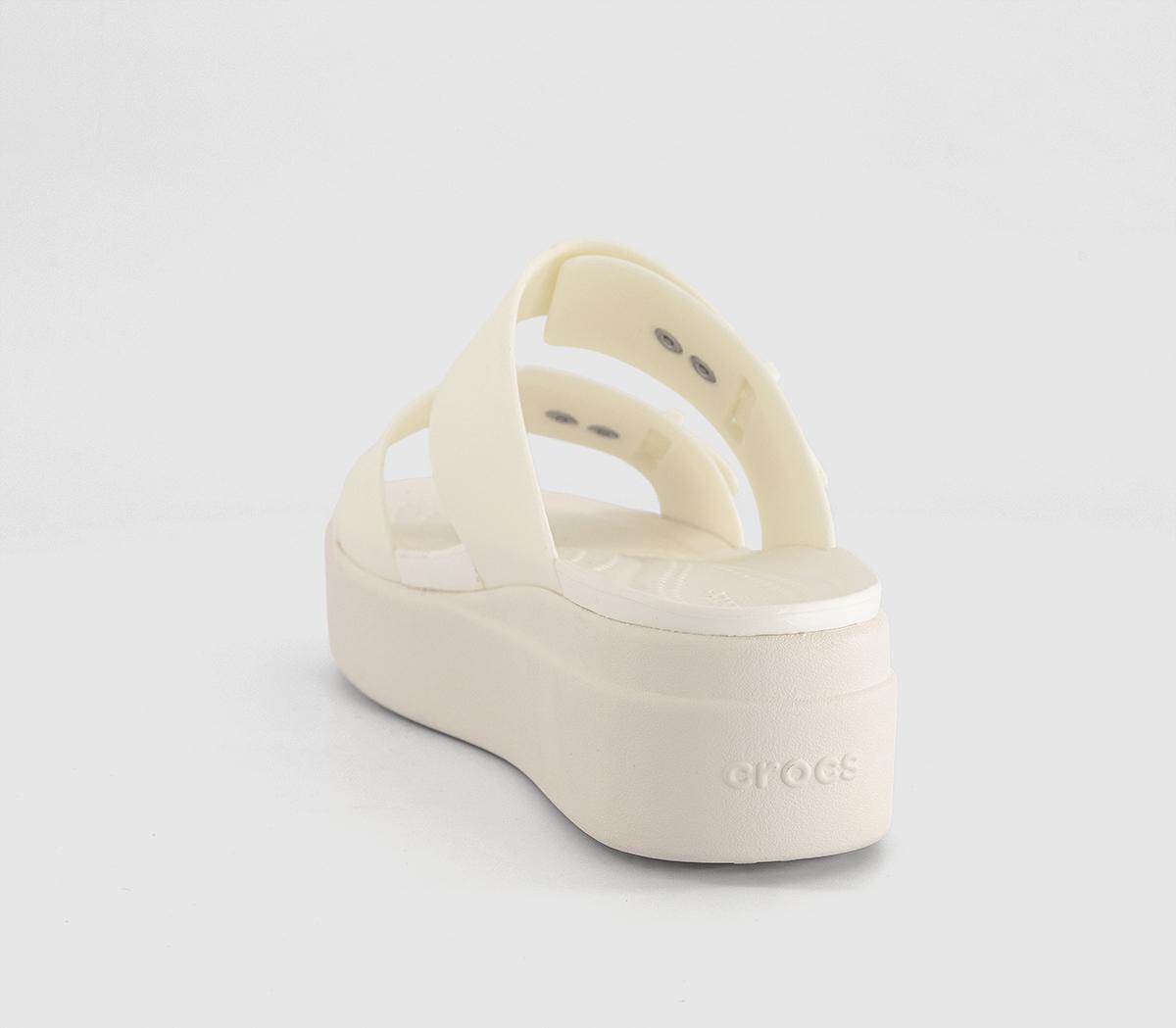 CrocsBrooklyn Buckle Low Wedge Sandals CrocsBrooklyn Buckle Low Wedge SandalsChalk