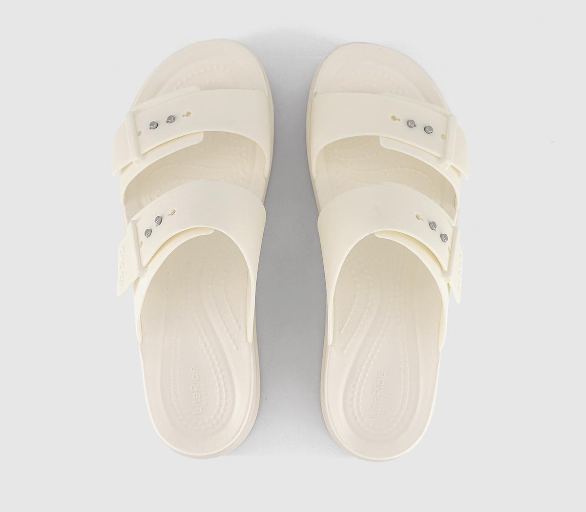 CrocsBrooklyn Buckle Low Wedge Sandals CrocsBrooklyn Buckle Low Wedge SandalsChalk