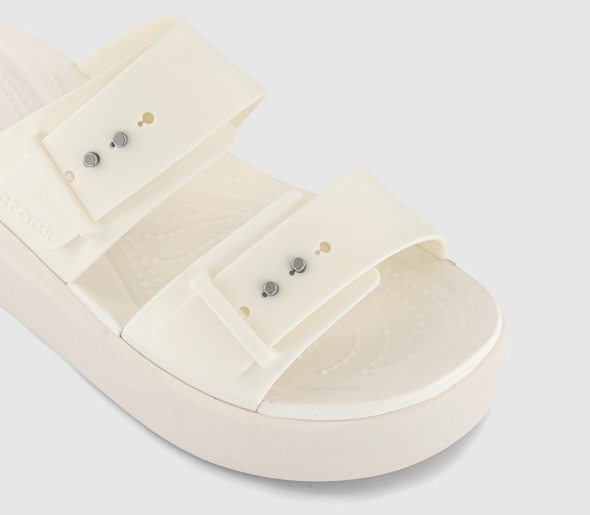 CrocsBrooklyn Buckle Low Wedge Sandals CrocsBrooklyn Buckle Low Wedge SandalsChalk