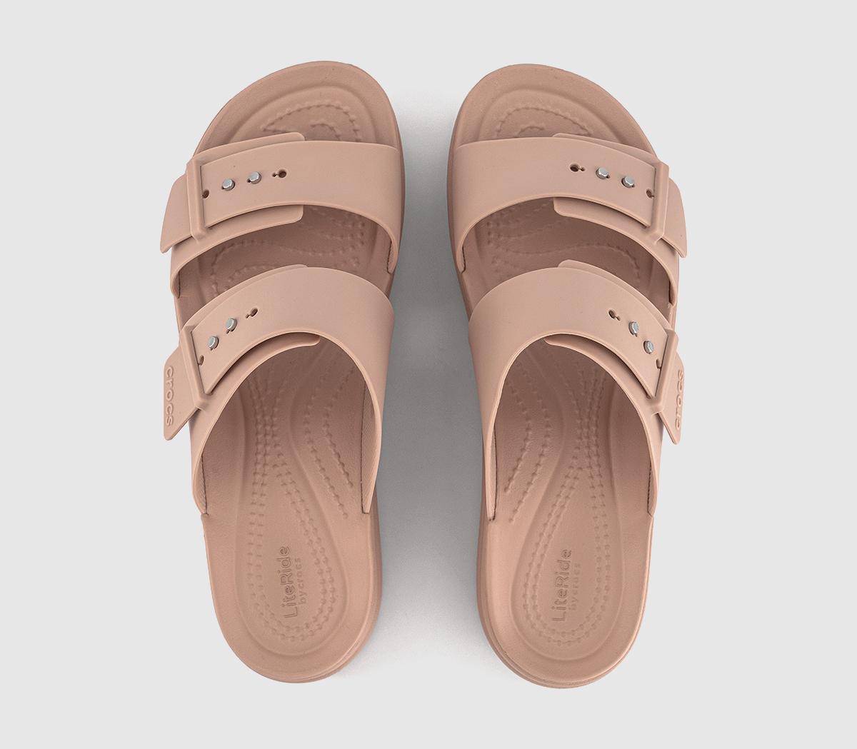 CrocsBrooklyn Buckle Low Wedge Sandals CrocsBrooklyn Buckle Low Wedge SandalsPink Caramel