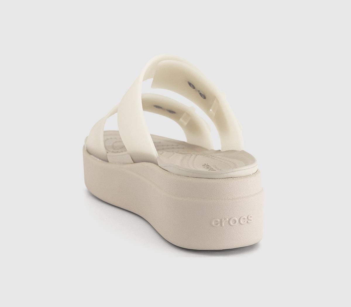 Crocs Brooklyn Buckle Low Wedge Sandals Crocs Brooklyn Buckle Low Wedge Sandals Frosted Sandstone