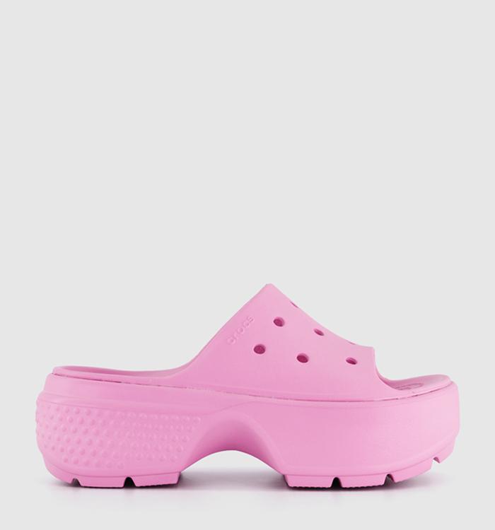 Crocs Stomp Slides Pink Tweed