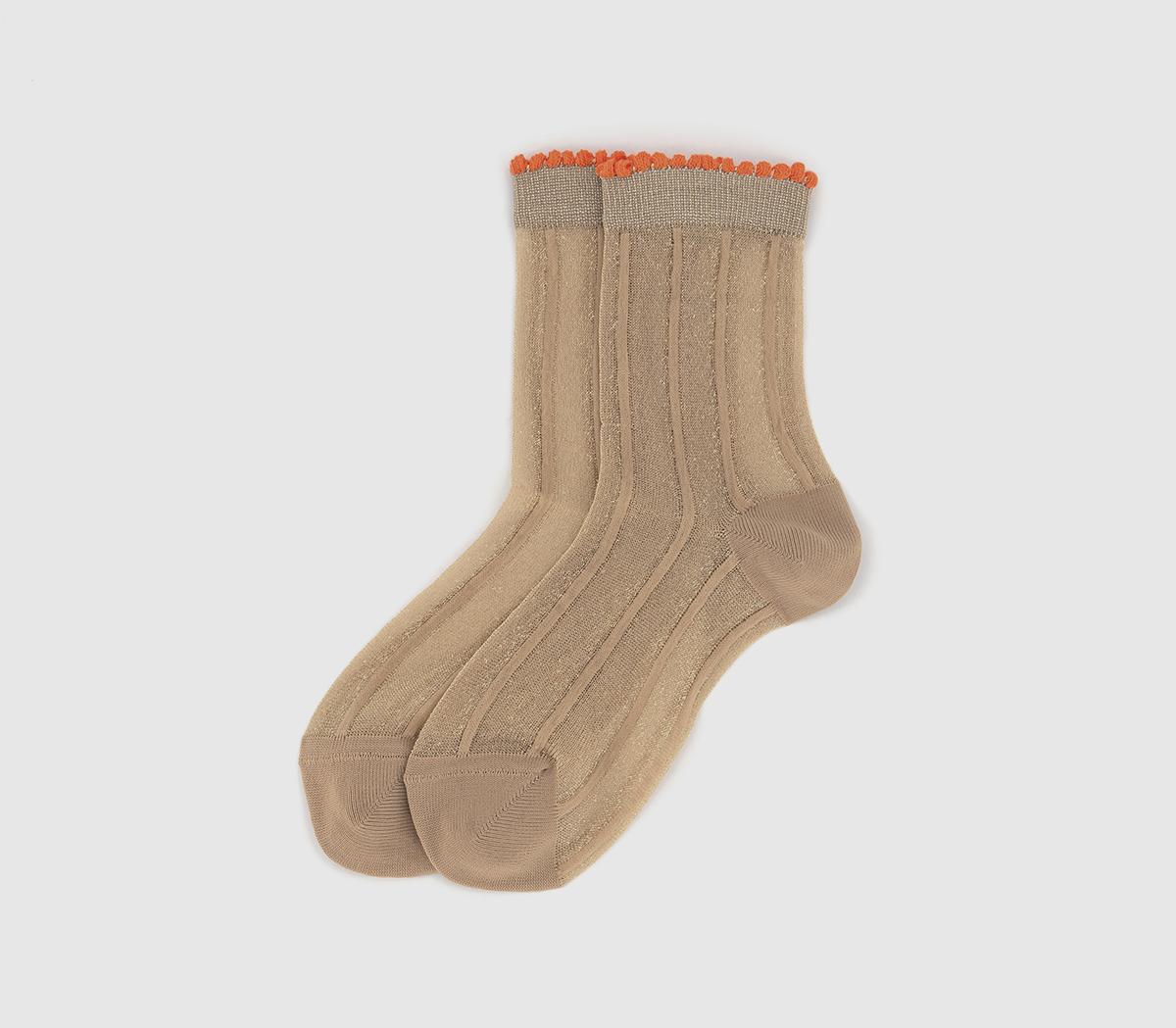 Happy Socks Lilly Ankle Light Brown, 39-41