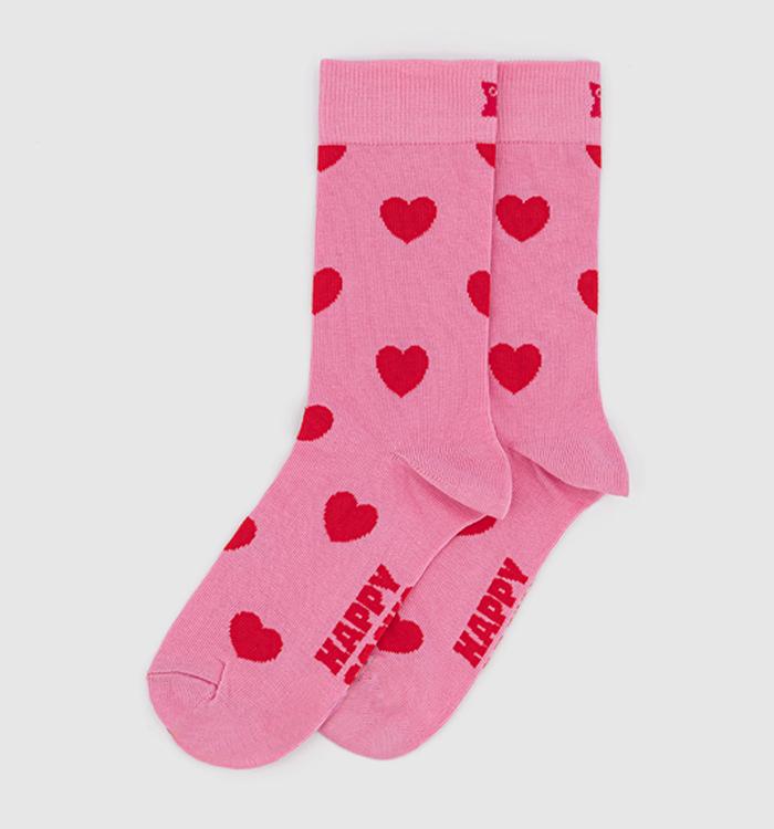 Happy Socks Heart Socks Pink