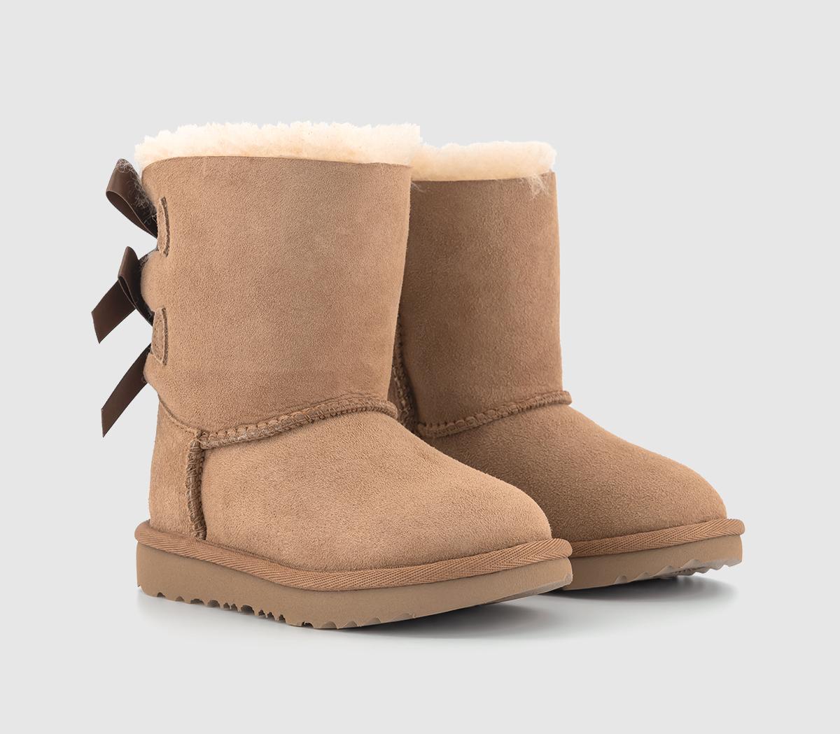 UGG Kids Toddler Bailey Bow Ii Boots Chestnut Tan, 6infant