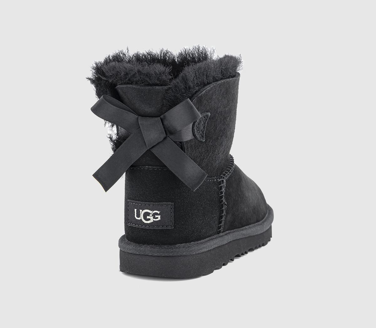 UGG Kids Mini Bailey Bow II Boots Black - Unisex