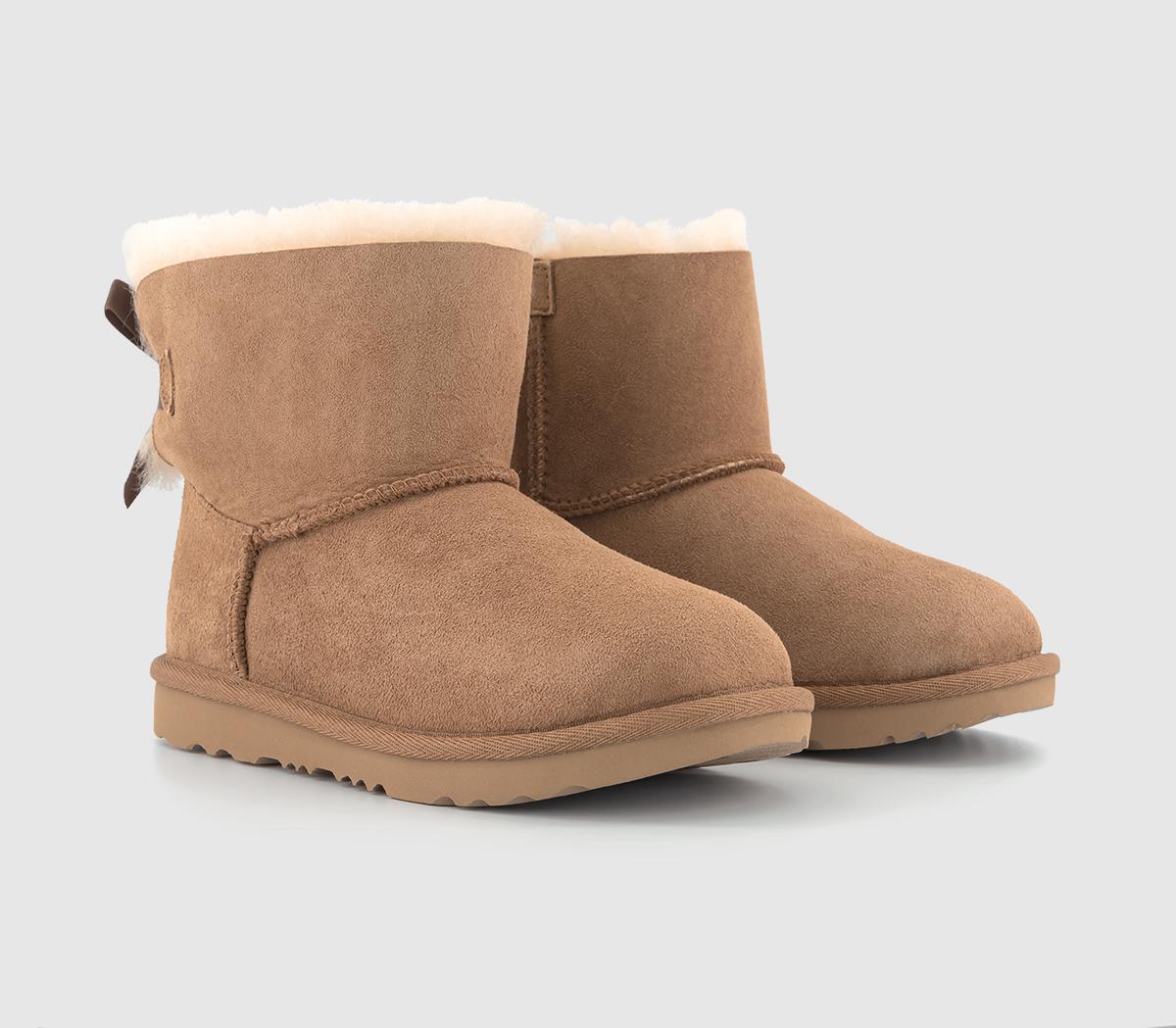 UGG Kids Mini Bailey Bow Ii Boots Chestnut, 1 Youth