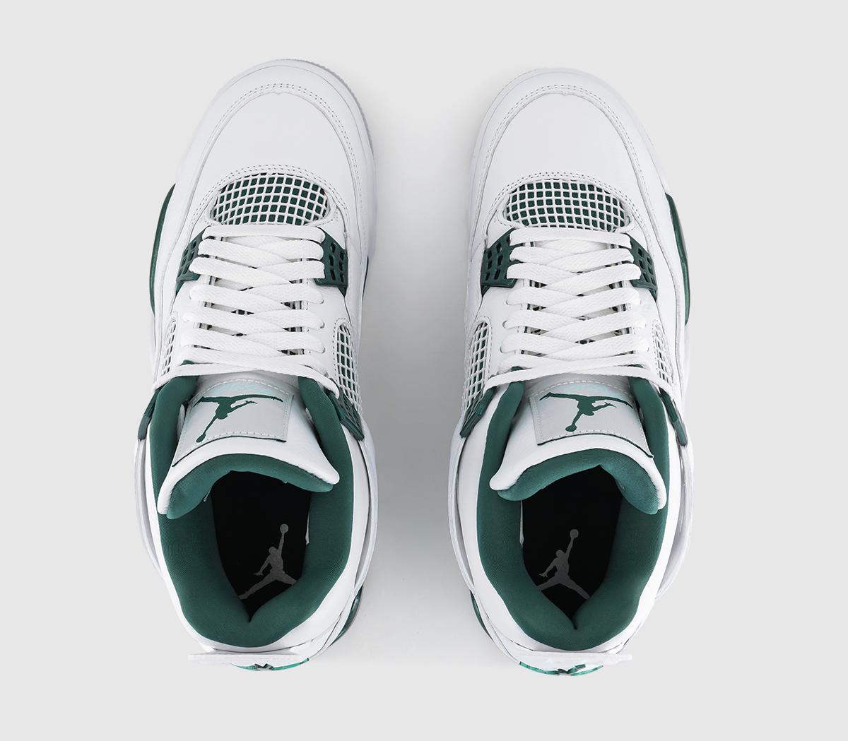 jordan retro 4 green and white
