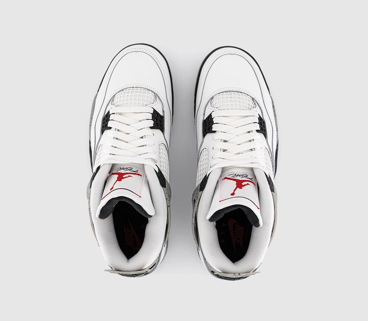 JordanAir Jordan 4 Retro TrainersSummit White Fire Red Cement Grey Black