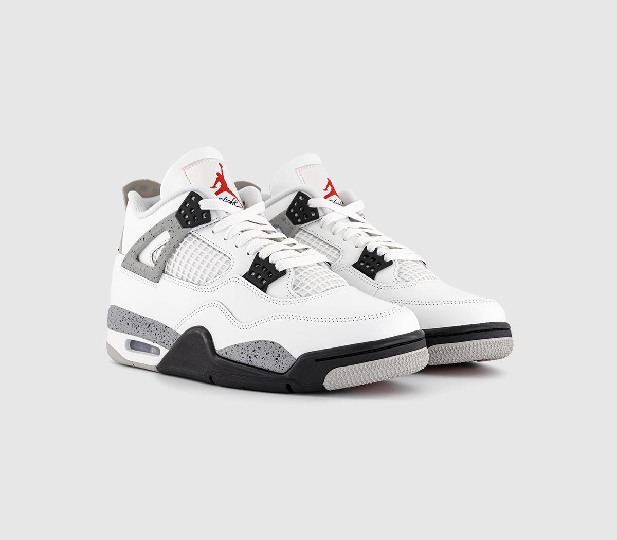 JordanAir Jordan 4 Retro TrainersSummit White Fire Red Cement Grey Black