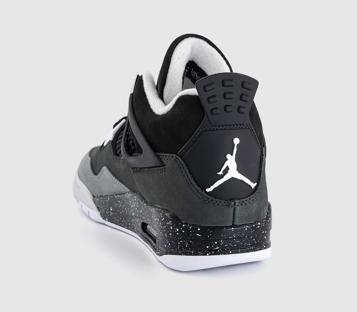 JordanAir Jordan 4 Retro Trainers Black White Anthracite Black