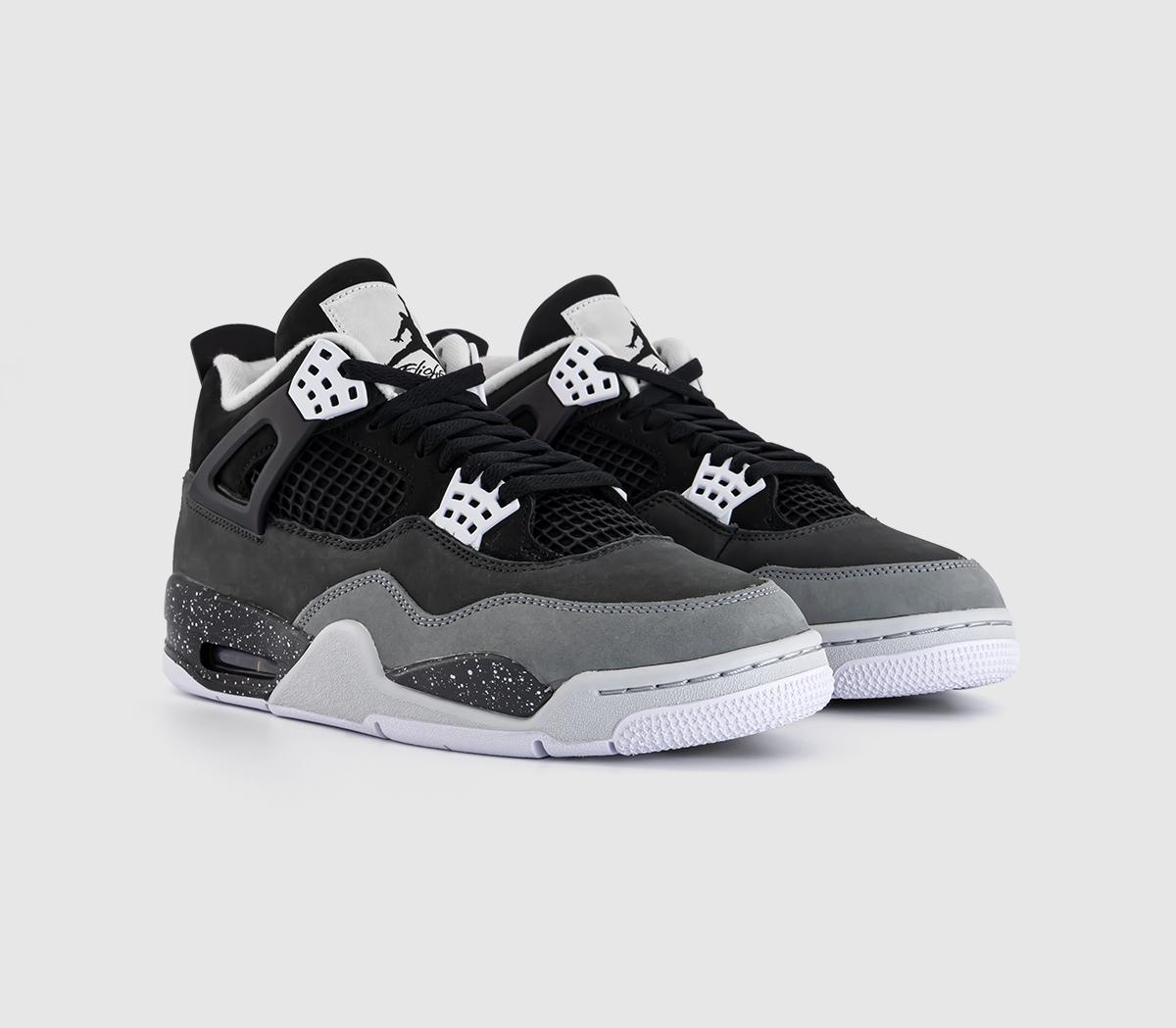 JordanAir Jordan 4 Retro Trainers Black White Anthracite Black