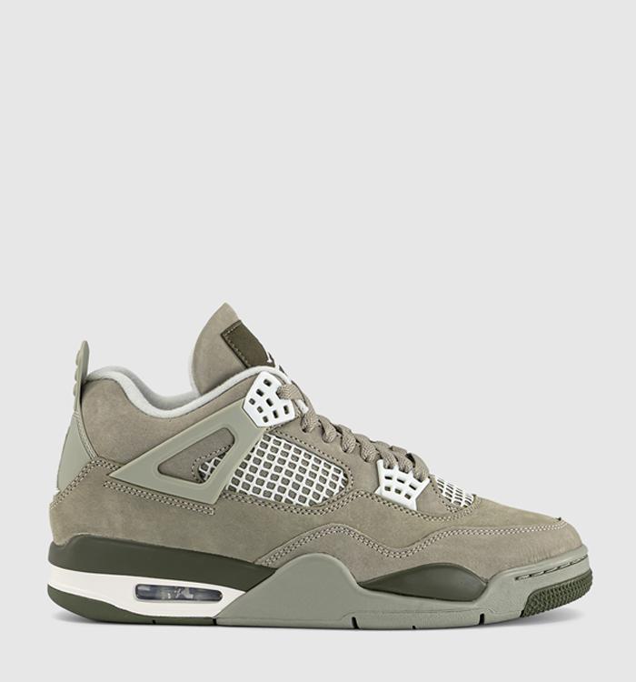 Jordan Air Jordan 4 Retro Trainers Light Army Light Silvercargo Khaki