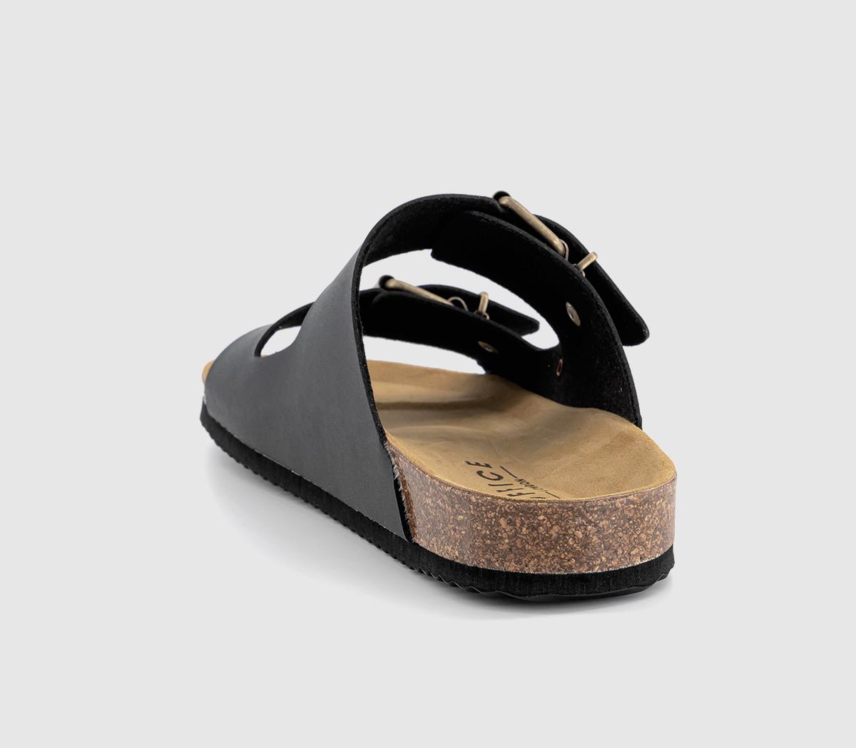 OFFICELivingstone Double Strap Footbed Sandals OFFICELivingstone Double Strap Footbed SandalsBlack
