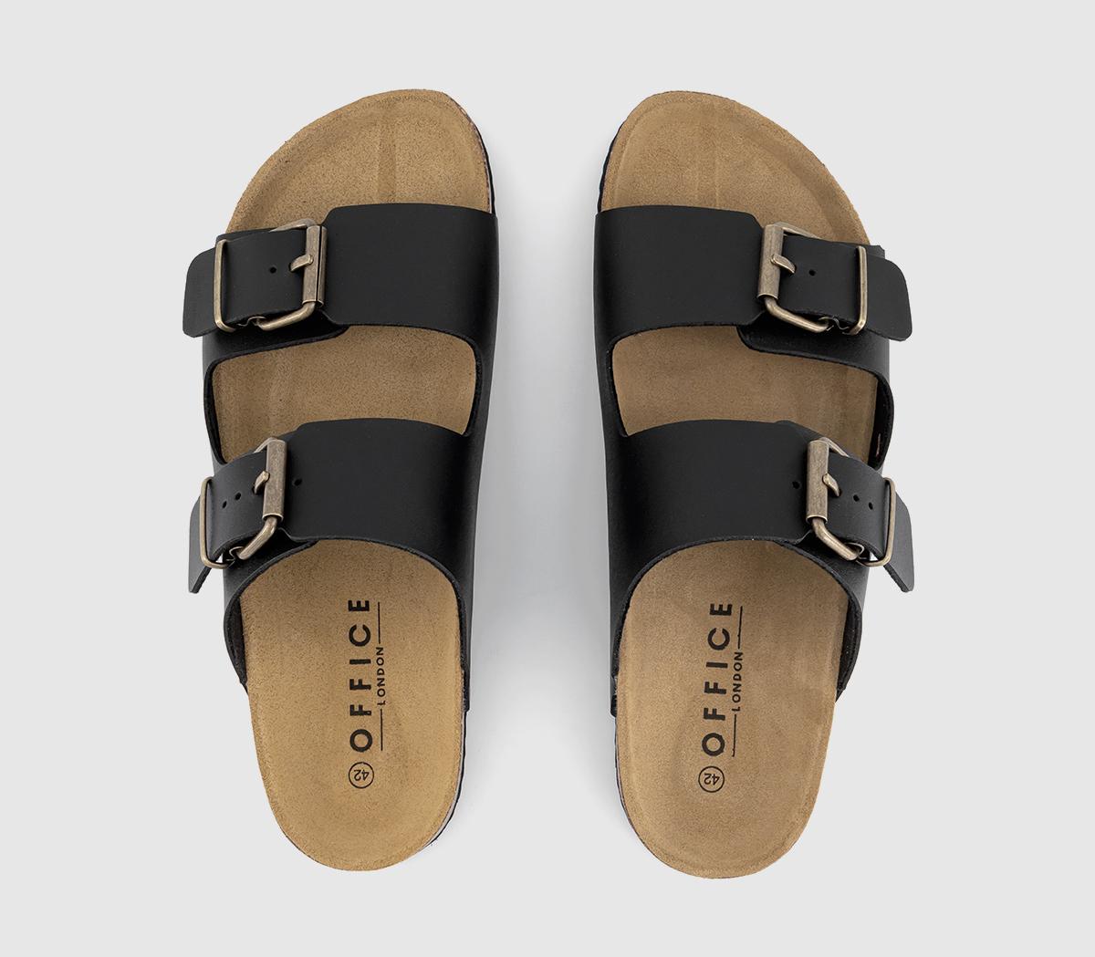 OFFICELivingstone Double Strap Footbed Sandals OFFICELivingstone Double Strap Footbed SandalsBlack