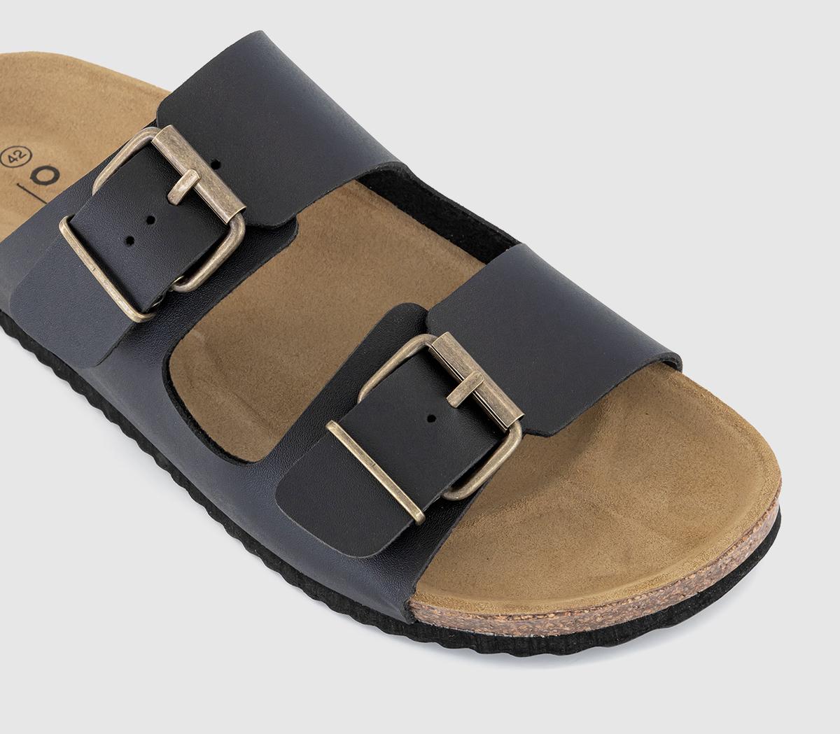 OFFICELivingstone Double Strap Footbed Sandals OFFICELivingstone Double Strap Footbed SandalsBlack
