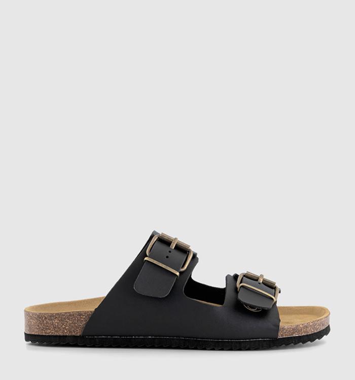 OFFICE Livingstone Double Strap Footbed Sandals Black