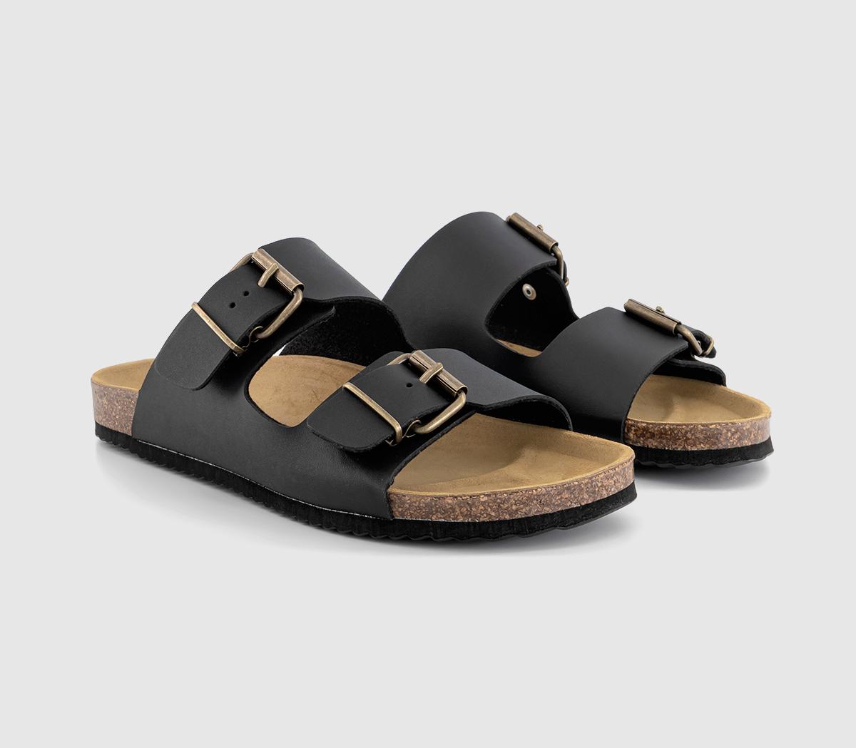 OFFICELivingstone Double Strap Footbed SandalsBlack