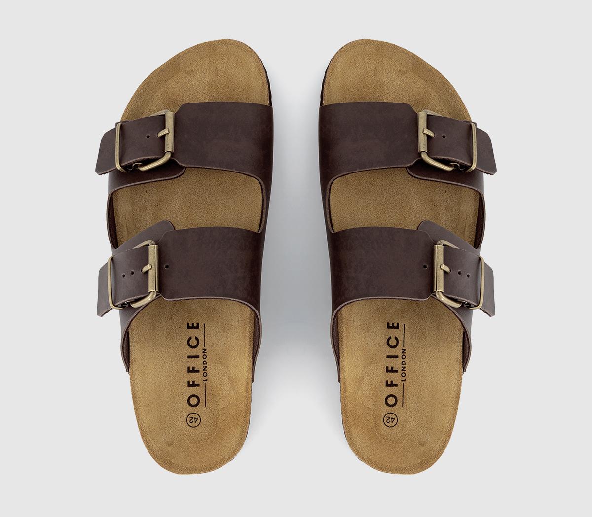 OFFICELivingstone Double Strap Footbeds Sandals OFFICELivingstone Double Strap Footbeds SandalsBrown
